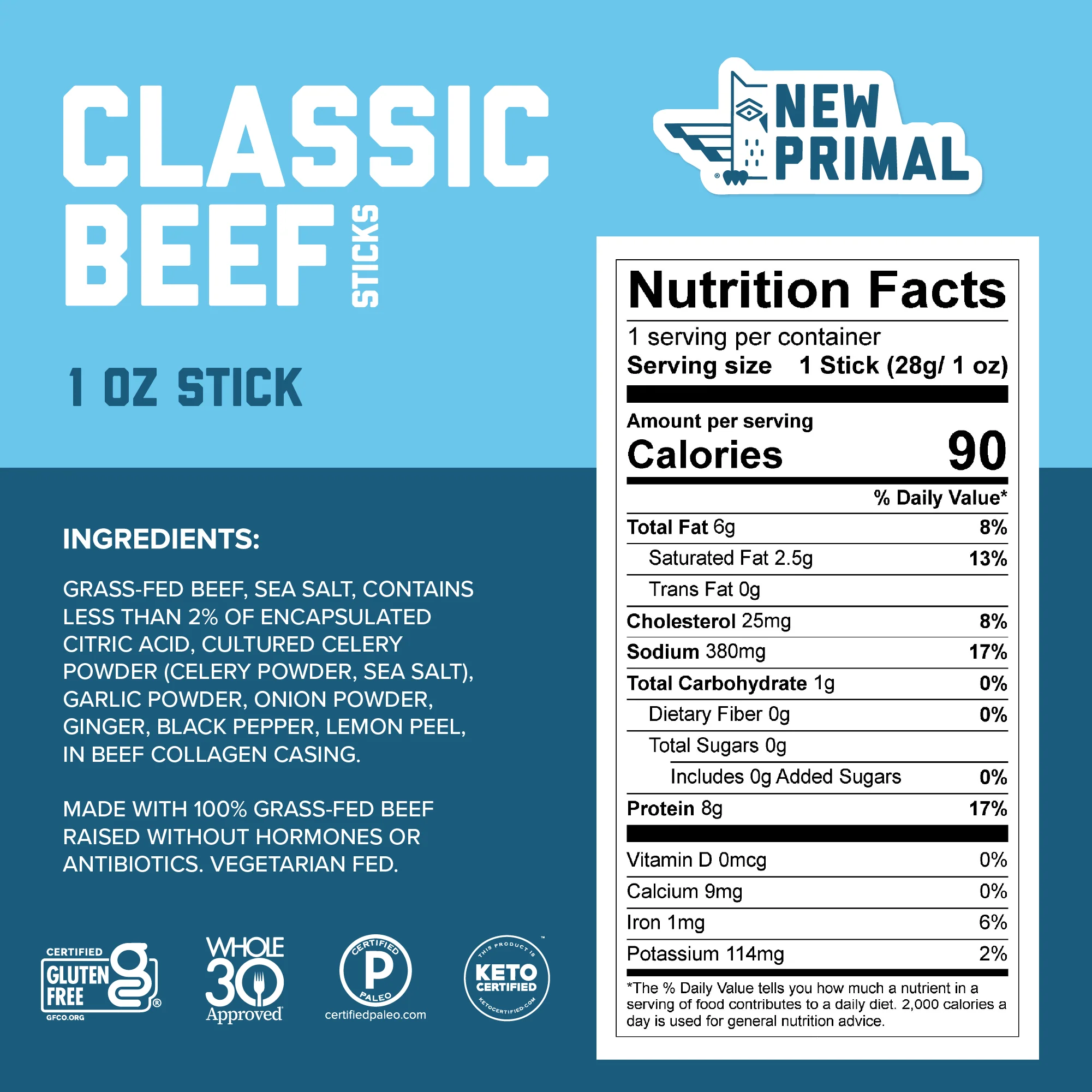 Zero Sugar Beef and Chicken Meat Stick Sampler (8 count) - Image 3