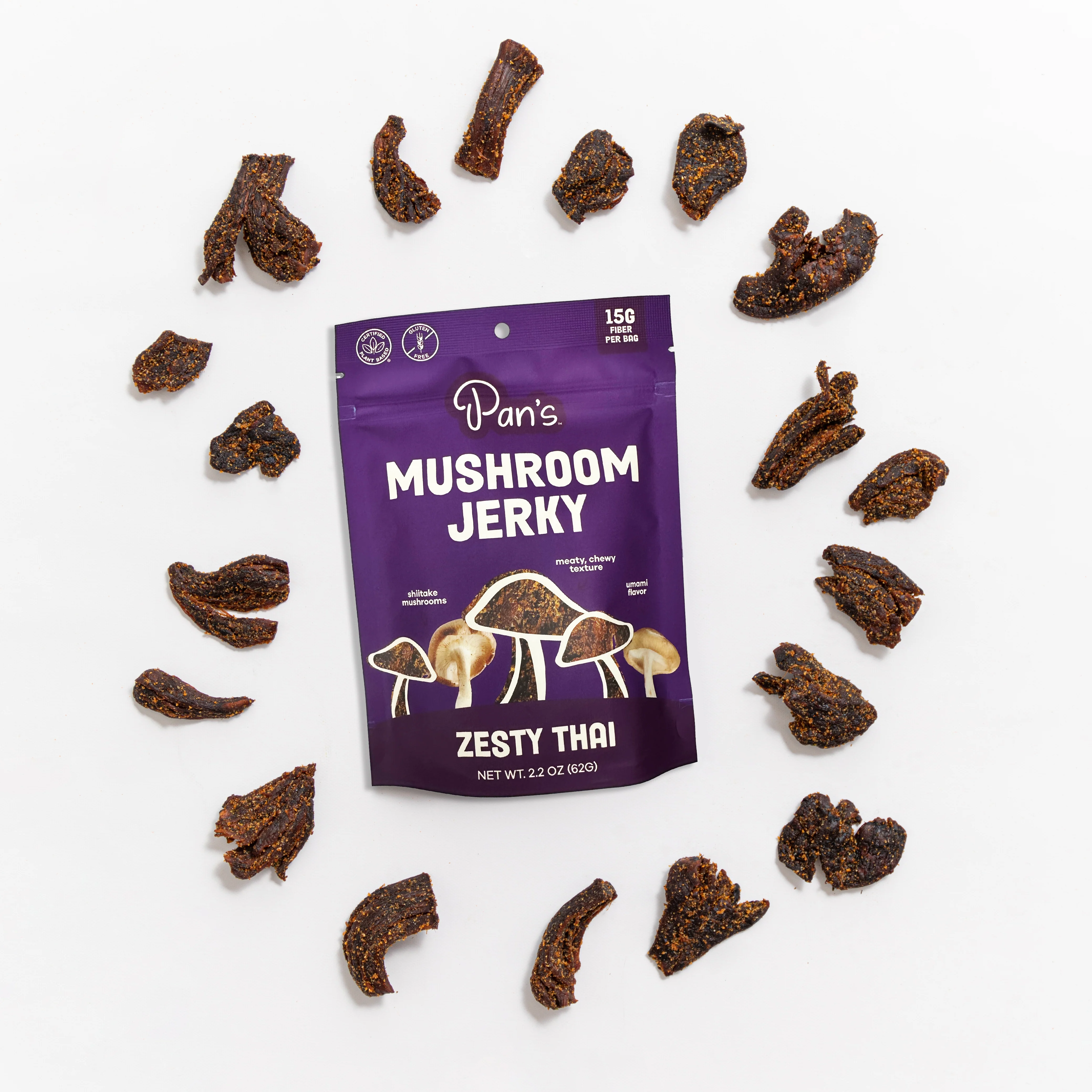 Zesty Thai Mushroom Jerky - Image 3