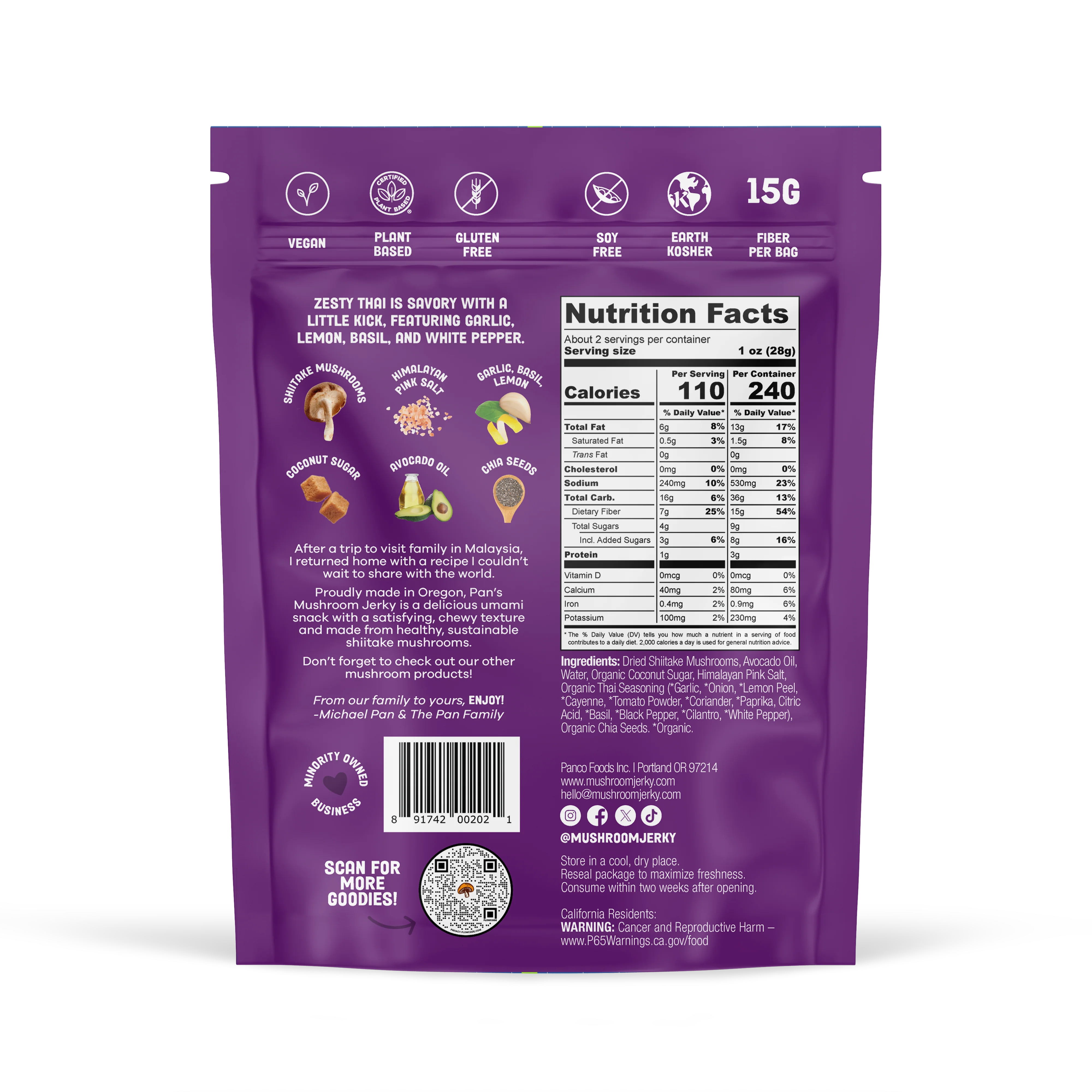 Zesty Thai Mushroom Jerky - Image 7